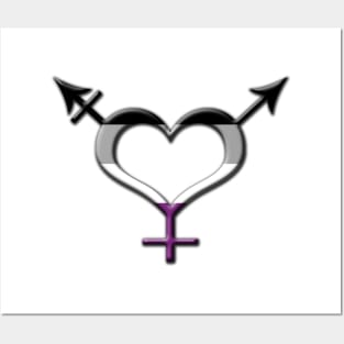 Heart-Shaped Asexual Pride Transgender Symbol Posters and Art